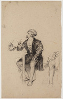 KT 1991 021
<br/>
Zittende man in laat 16de-eeuws kostuum
<br/>
<em>Scholten, Hendrik Jacobus (1824-1907)</em>